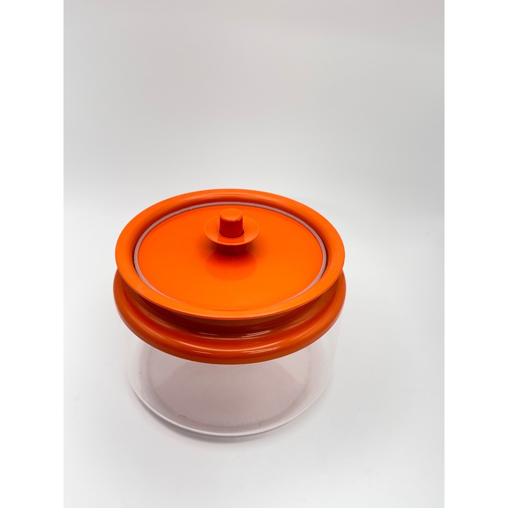 Vintage Tupperware Counterpart Canister Orange Lid Clear 1.5L 6.25 Cup 1330-7 - Picture 4 of 13